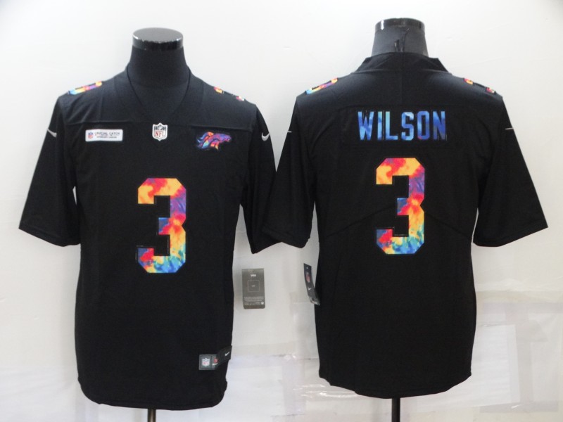 Men's Denver Broncos #3 Russell Wilson Black Crucial Catch Limited Stitched Jersey Men's Denver Broncos #3 Russell Wilson Black Crucial Catch Limited Stitched Jersey